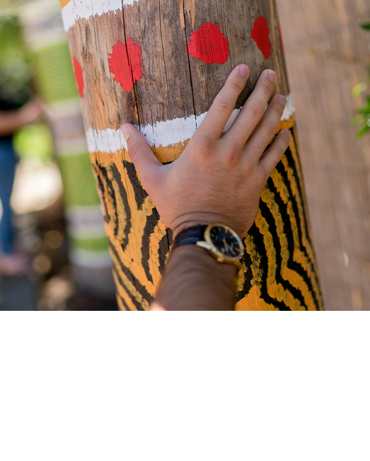 A hand on Indigenous art at ACU Canberra Campus