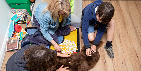 Sarah, kids and dogs