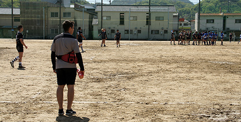 Matthew on the field