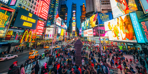 Times Square at night