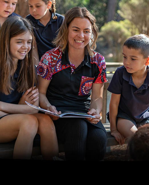 Erin with her students