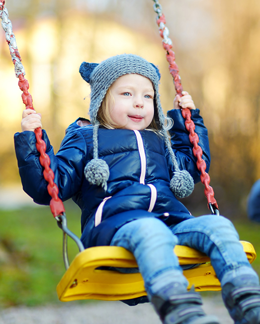 Child on swing