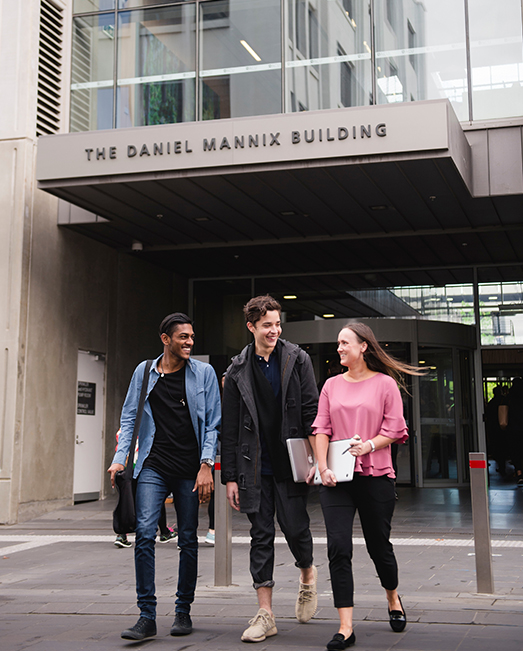Students walking from uni
