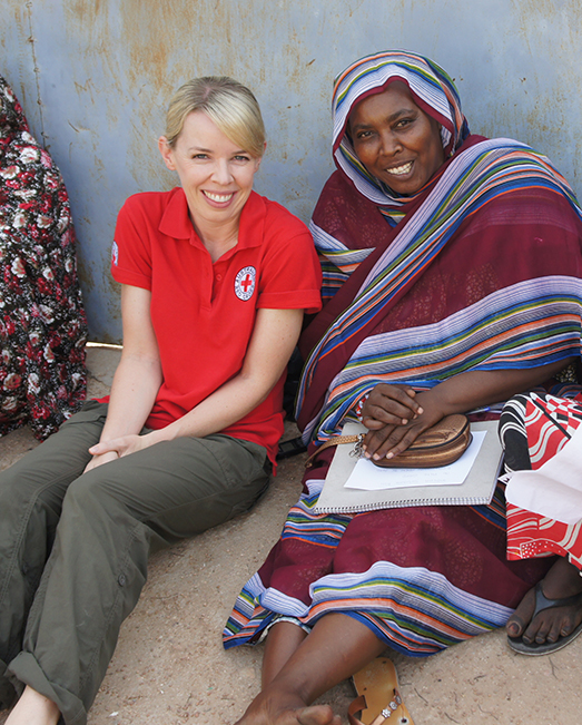 Ruth Jebb with community member