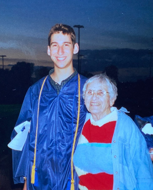 Noah Riseman and his grandmother