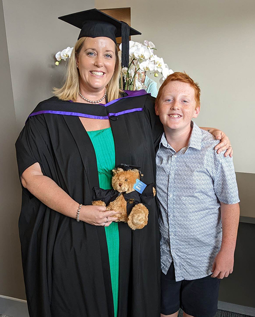 Katie Wilson and son Fletcher, 11