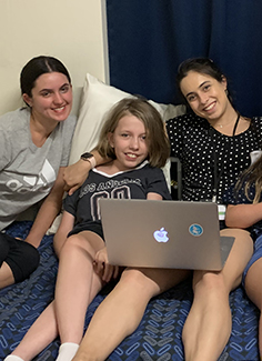 Danielle helping young people