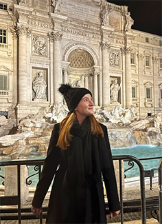 Ava Wright-Martin at the Trevi Fountain in Rome.
