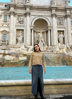 Bree Morris at the Trevi Fountain in Rome.