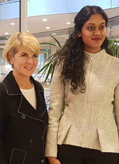 Sheneli and Julie Bishop