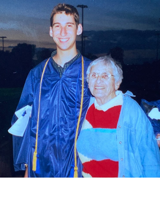 Noah Riseman and his grandmother tile