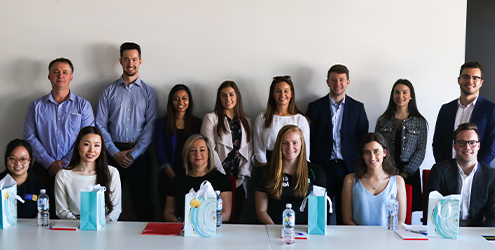 St Patrick's Business Student Society member group photo.