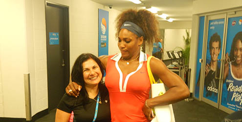 Maria with Serena Williams