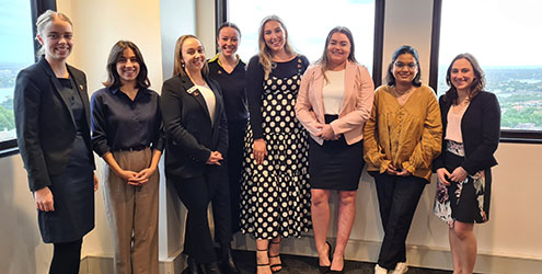 Deanna Uremovic and fellow student association presidents