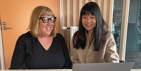 Dr Jen Couch and Thae Oo Khaing