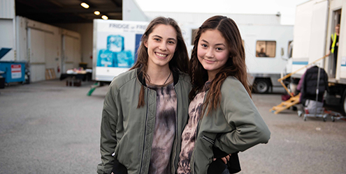 Xanthia Marinelli and actress Matilda Kimber