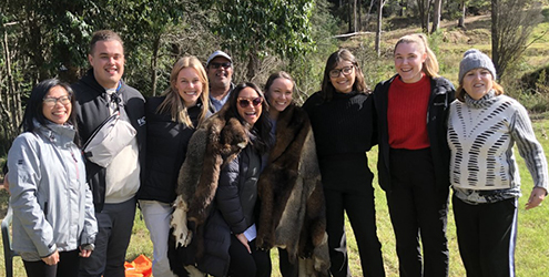 Georgia Durmush and students