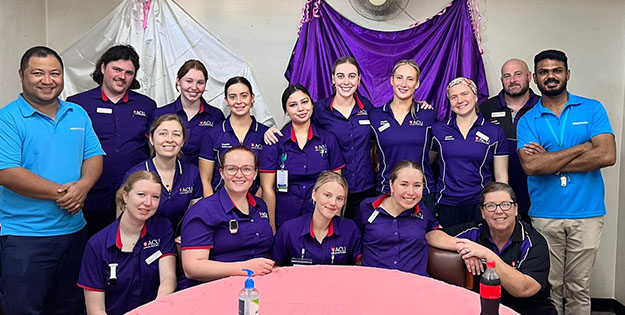 ACU students nurses in Fiji.