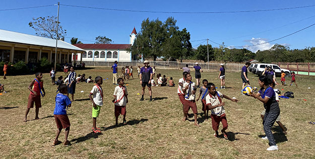 Schoolchildren playing in Timor-Leste.