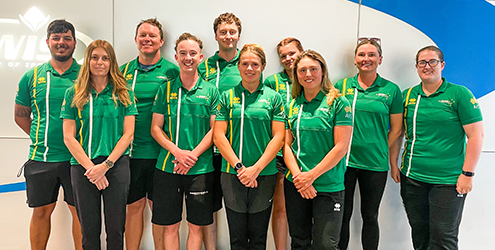 Rhian as Archery National Team Manager at the Taiwan 2023 Asia Cup