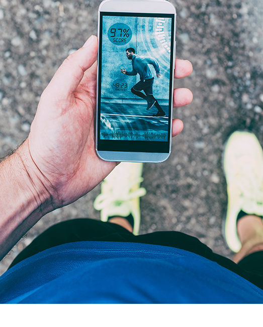 Student viewing mobile phone