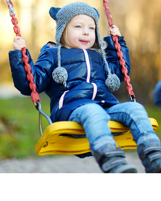 Child on swing